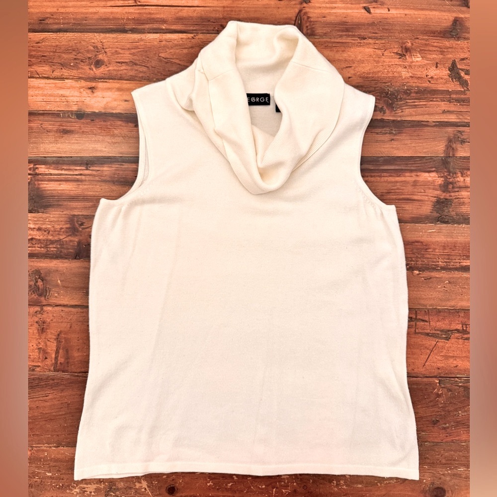 Cream Sleeveless Women's Sweater